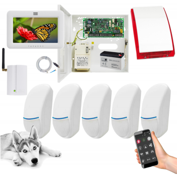 SYSTEM ALARMOWY PARADOX SPECTRA SP4000 + 5 CZUJEK BINGO Plus + TM50 BIAŁY + GSM2000 + SP-4001R